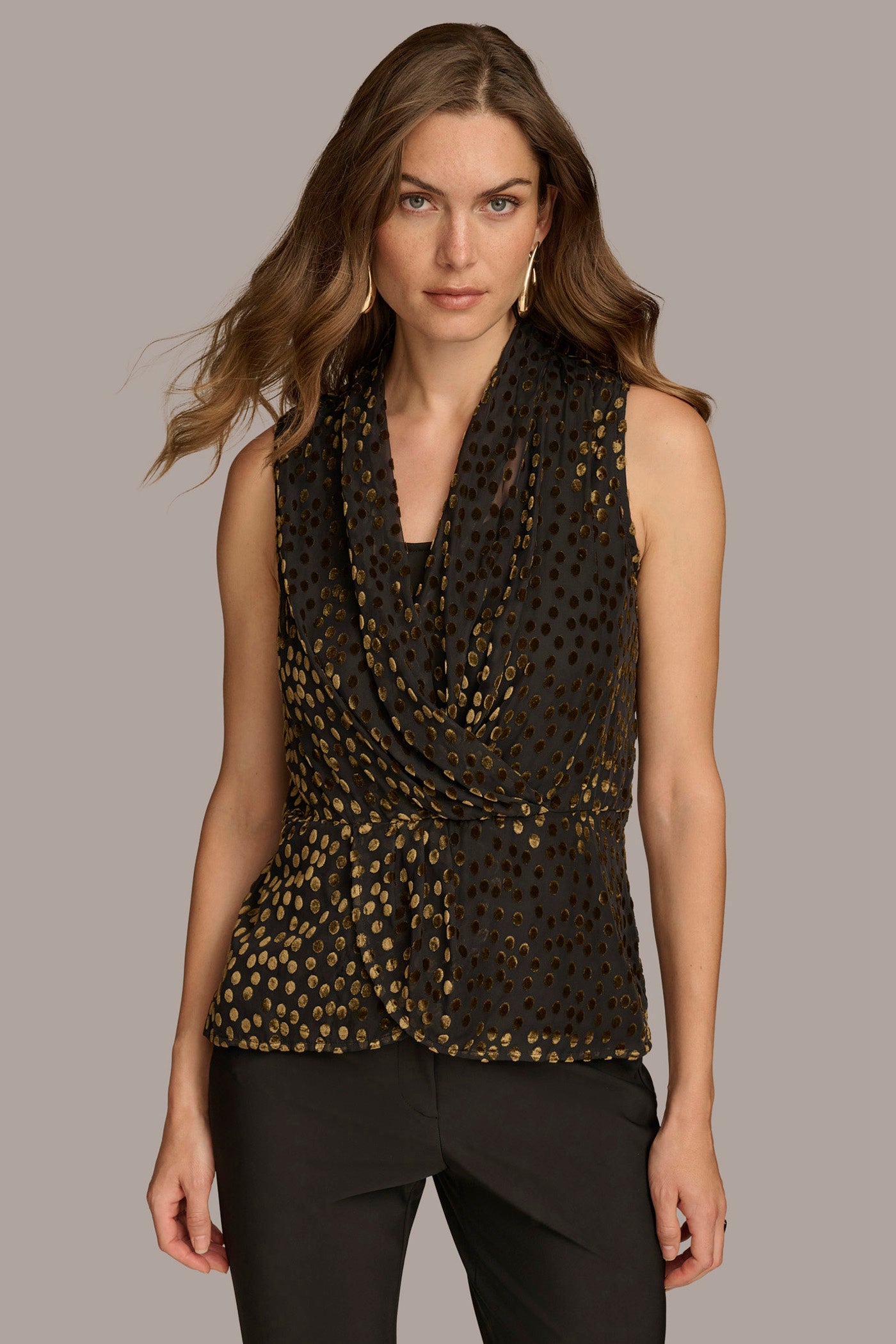 (image for) EXTRAORDINARY FAUX WRAP BURNOUT TOP